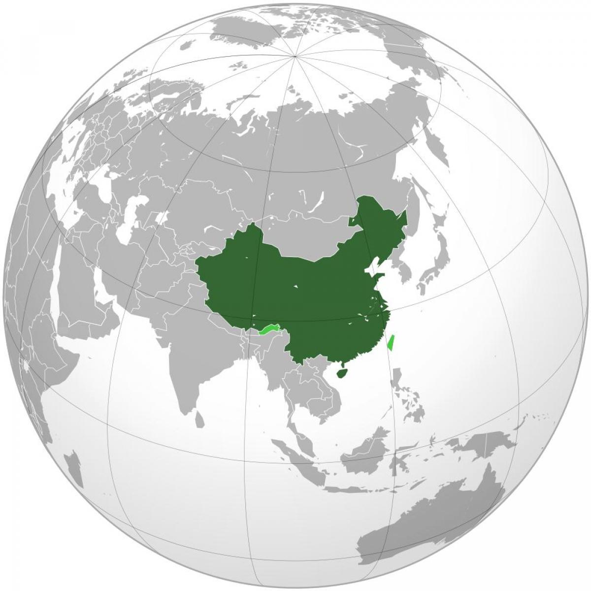 Chiny mapa świata