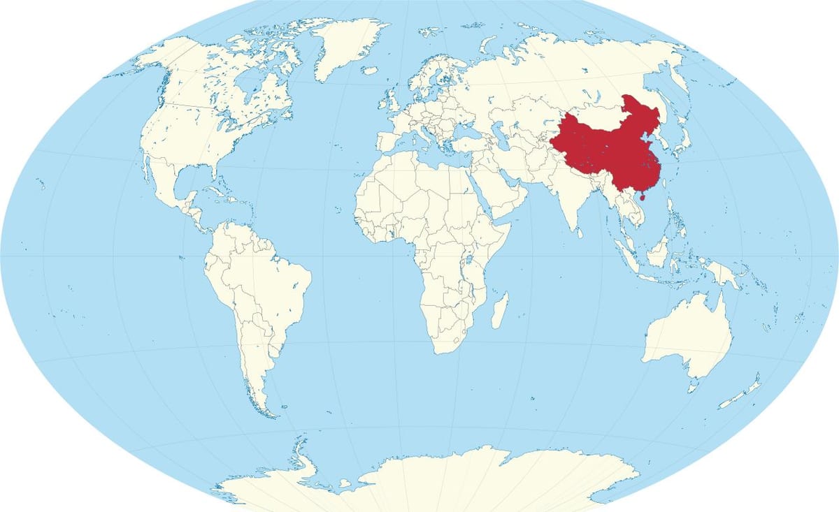 Chiny na mapie świata