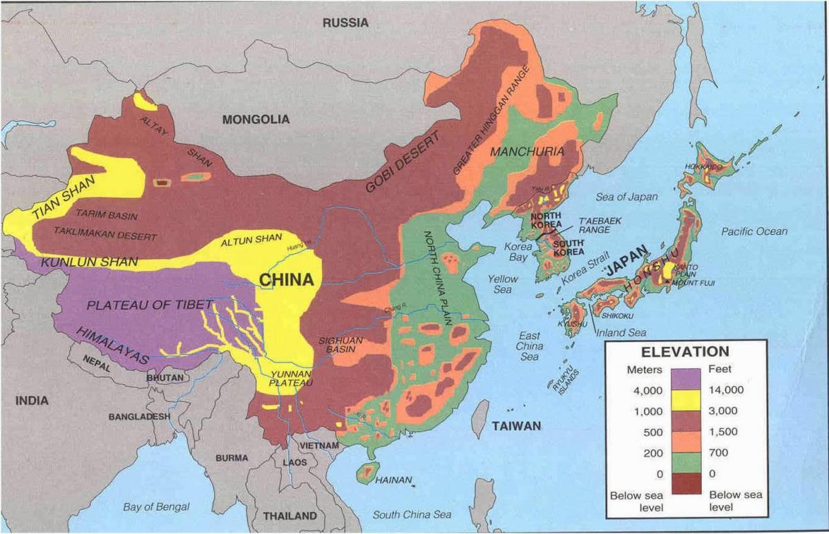 mapa Chin pustyni