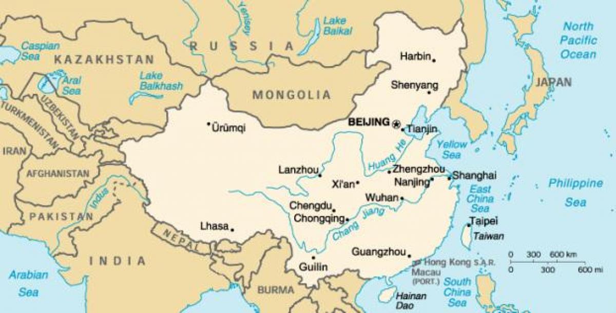 starożytna mapa Chin