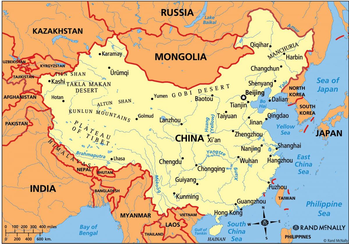 Chiny mapa polityczna