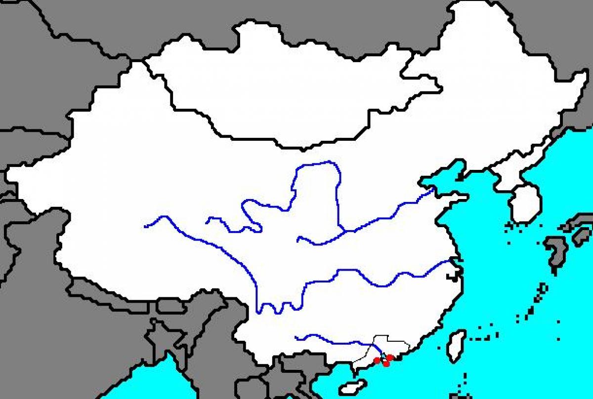 pusta mapa Starożytnych Chin