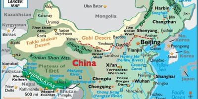 Chiny geografia
