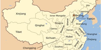 Mapa aplikacja Chiny