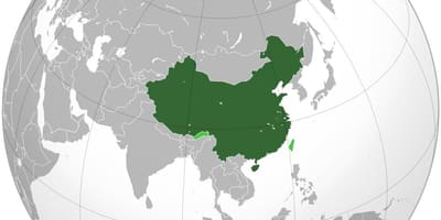 Chiny mapa świata