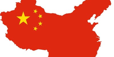 Chiny flaga mapie