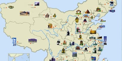 Mapa turystyczna Chin