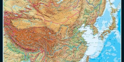 Topograficzna mapa Chin