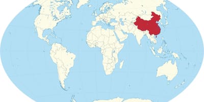 Chiny na mapie świata