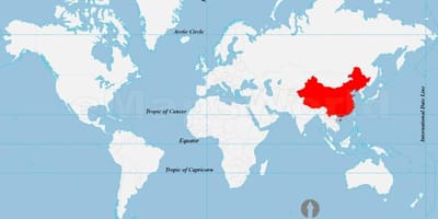 Chiny na mapie świata