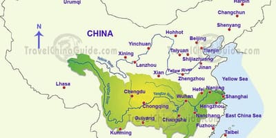 Chiny mapa rzeki Jangcy