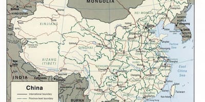 Chiny mapa do druku