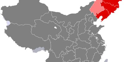 Północno-wschodnie Chiny mapa