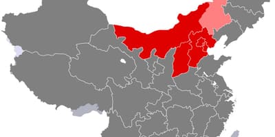 Mapa Północnych Chin