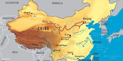 Chiński starożytna mapa