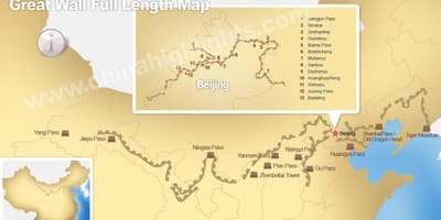Wielki mur Chiński mapa